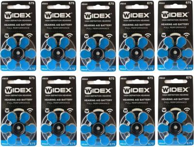 10 plaquettes piles auditives widex 675
