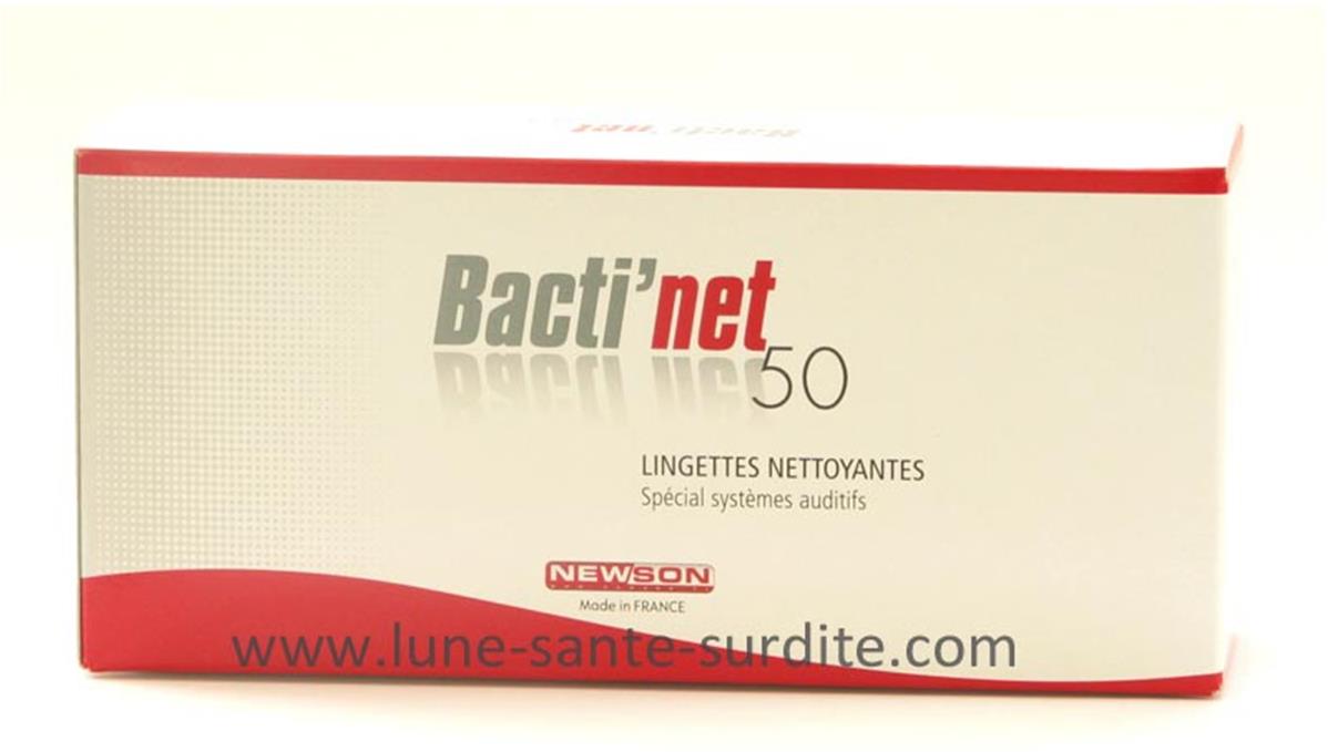 Lingette nettoyante appareil auditif Bacti'Net 50 Newson - Lunel Santé  Surdité