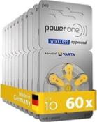 60 Piles Auditives Power One 10 – 10 Plaquettes