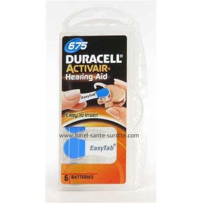 Pile Auditive Duracell Activair 675 (PR44) – Blister de 6 Piles