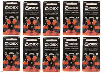 10 plaquettes piles auditives widex 13