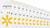 Piles Auditives Signia 10 (PR70) – Pack de 10 Plaquettes (60 Piles)